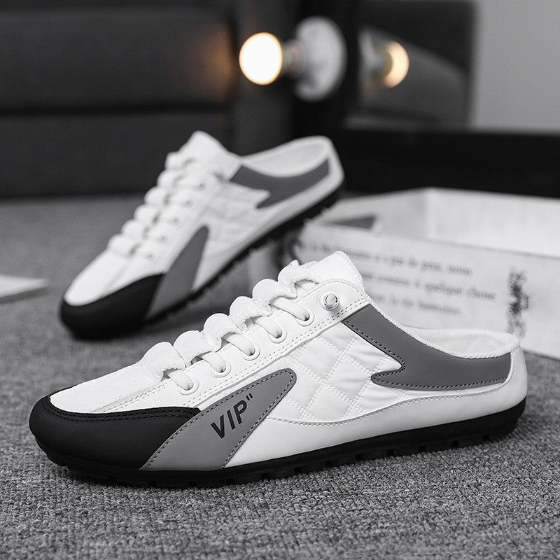 Men's Half Support Breathable One Pedal Korean Casual Shoes