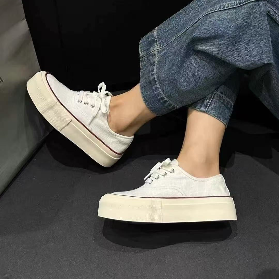 Women's Summer Platform Heightened Linen Super Breathable Sneakers