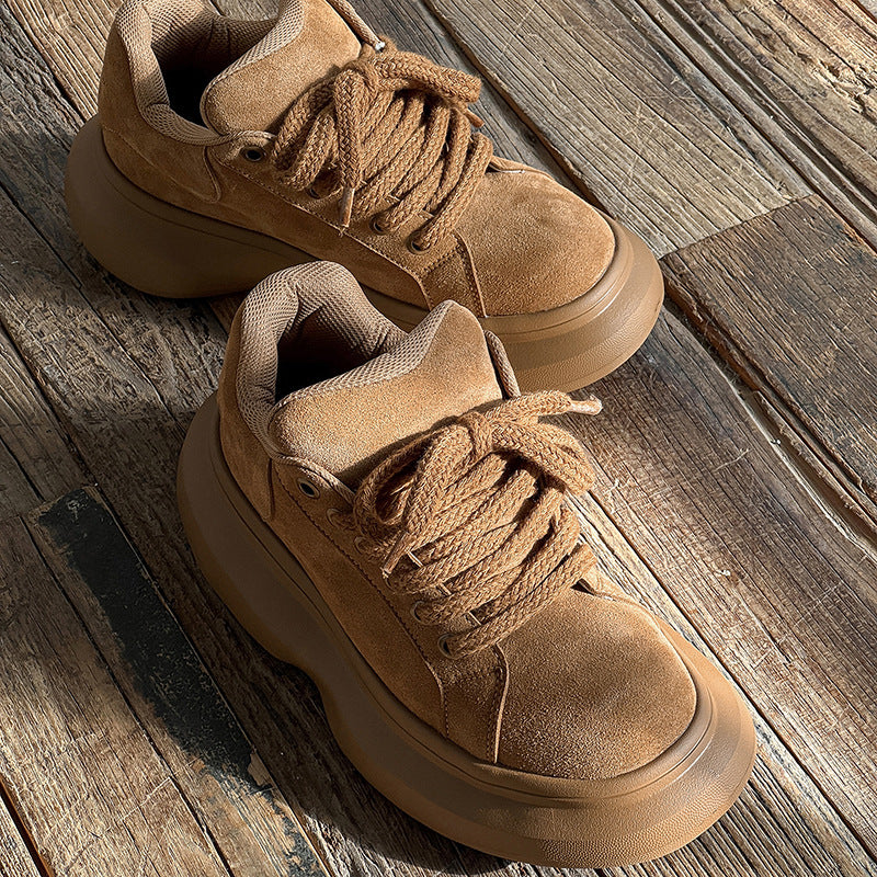 Men's Comfortable Platform Elevator Wild Trendy Low Men's Board Shoes