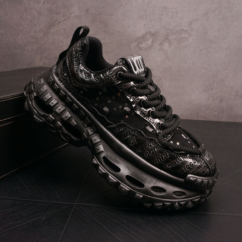 Men's Breathable Platform Dad Low Top Fashion Trend Men's Board Shoes