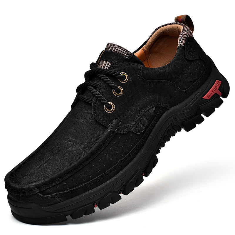 Men's Top Layer Cowhide Genuine Thick Bottom Casual Shoes