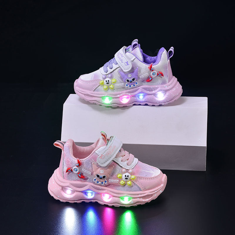 Children's Spring Cartoon Clow Small Flower Surface Kid's Sneakers