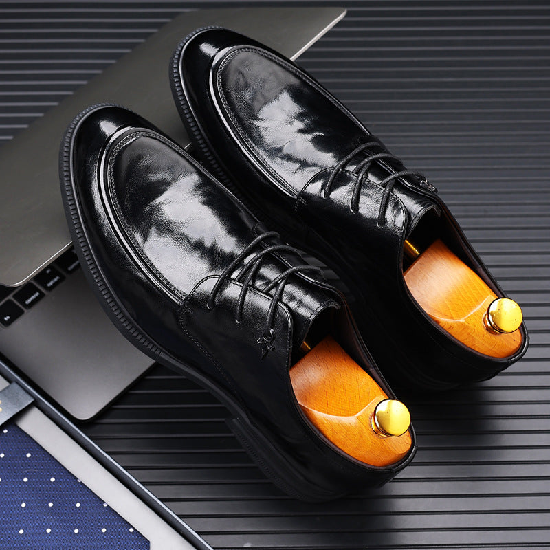 Men's Formal Wear British Trend Breathable Soft Leather Shoes