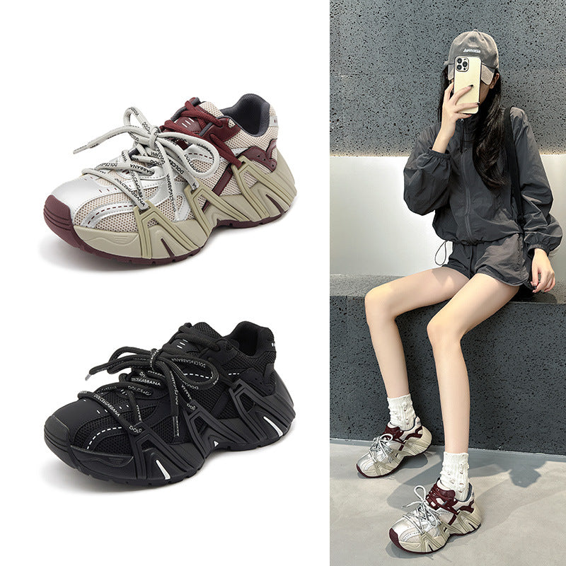 Women's Platform Dad Spring Korean Breathable Lightweight Sneakers