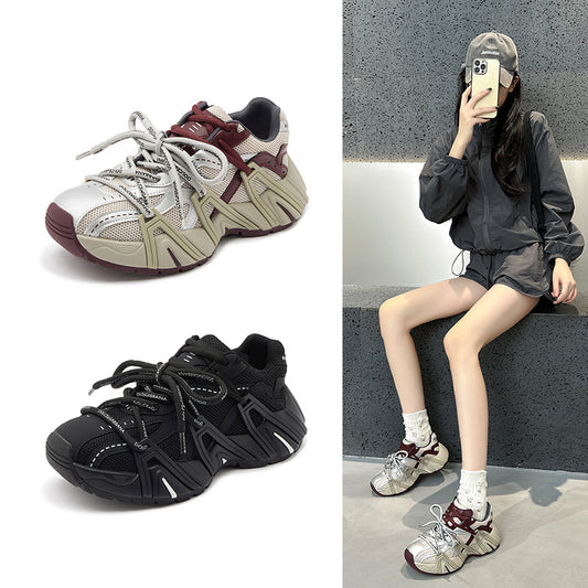 Women's Platform Dad Spring Korean Breathable Lightweight Sneakers