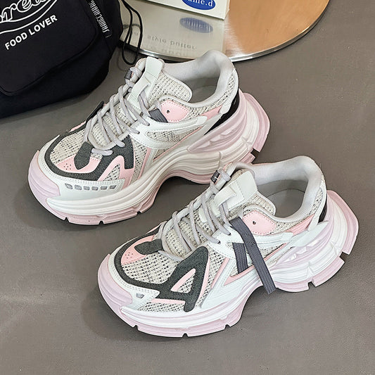 Women's & Men's European Goods Dad Heightened Springtide Cool Color Sneakers