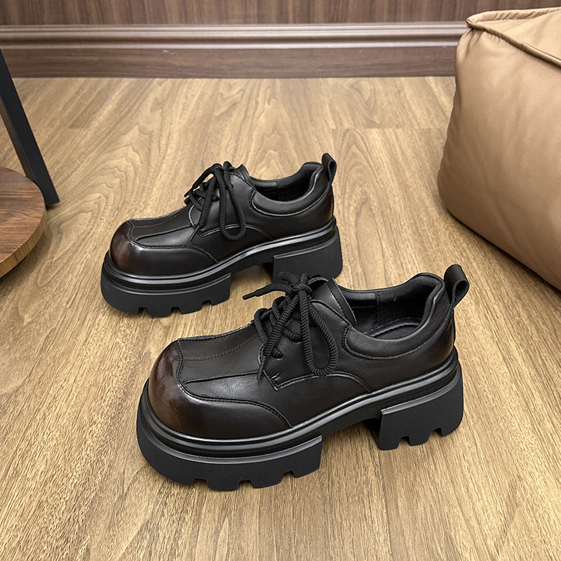 Thick Sole Height Increasing Comfortable Martin Short Not Tired Feet Loafers