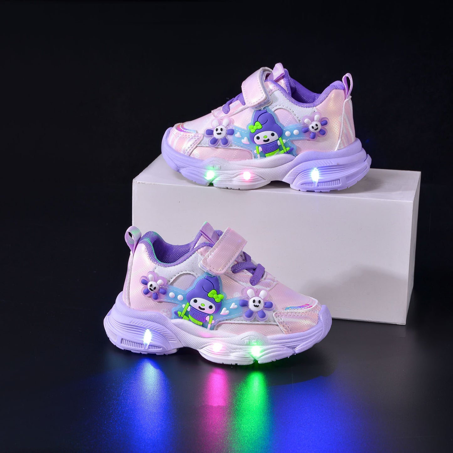 Light Cartoon Soft Bottom Leisure Female Kid's Sneakers