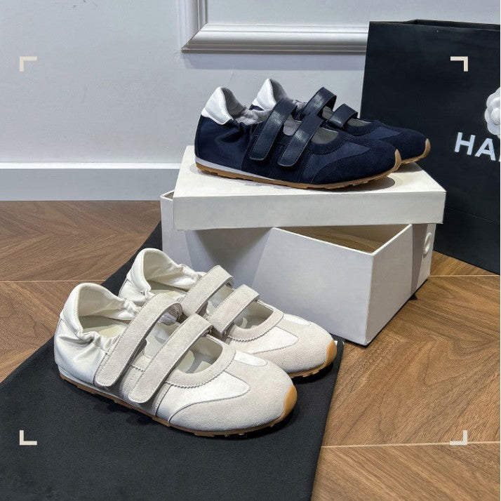 Round Toe Ballet Style Mary Jane Velcro Women's Fashion Shoes