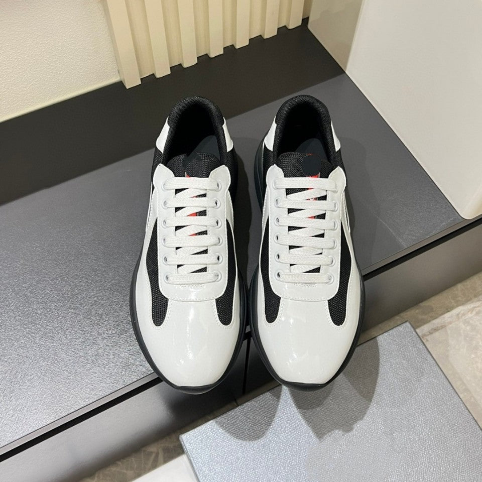 Men's Extra Large Sports First Layer Cowhide Patent Summer Sneakers