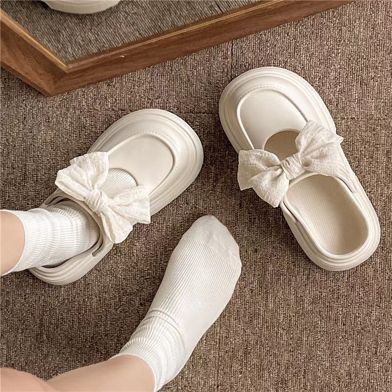 Women's Bowknot Mary Jane Outer Wear Platform Women's Shoes