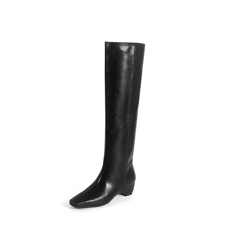 Increasing Insole Straight Sleeve Long Female Boots