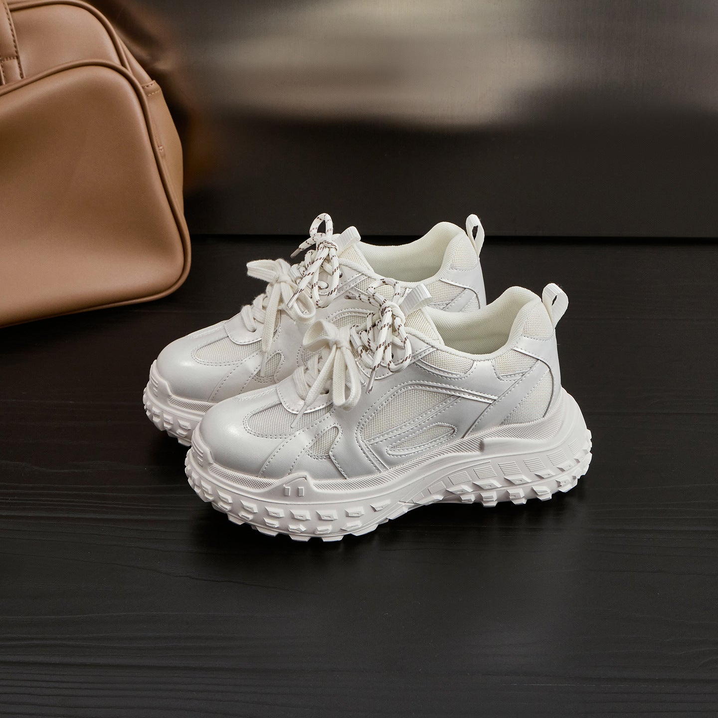 Women's Height Increasing Insole Mesh Breathable Dad Small Size Thick Bottom Women's Sports Shoes