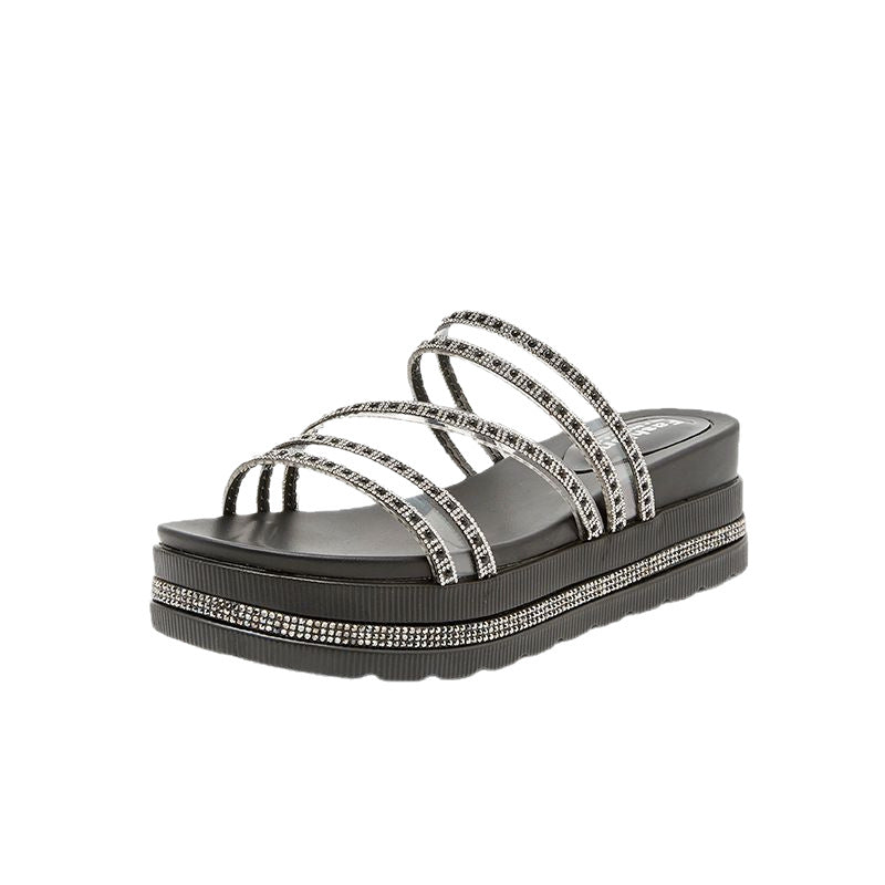Women's Wear Thick Bottom Beach Korean Style Slippers