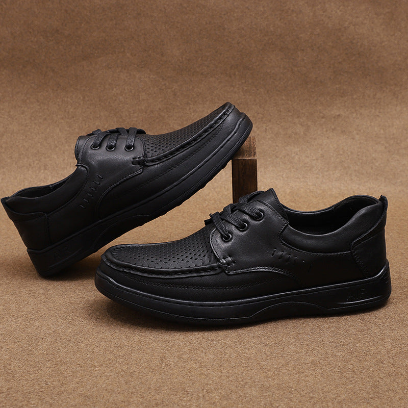 Men's Top Layer Cowhide Business Soft Bottom Men's Shoes