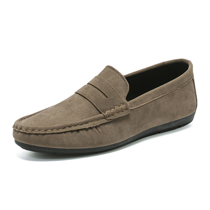 Men's Slip-on Soft Bottom Beanie Suede Driving Casual Shoes