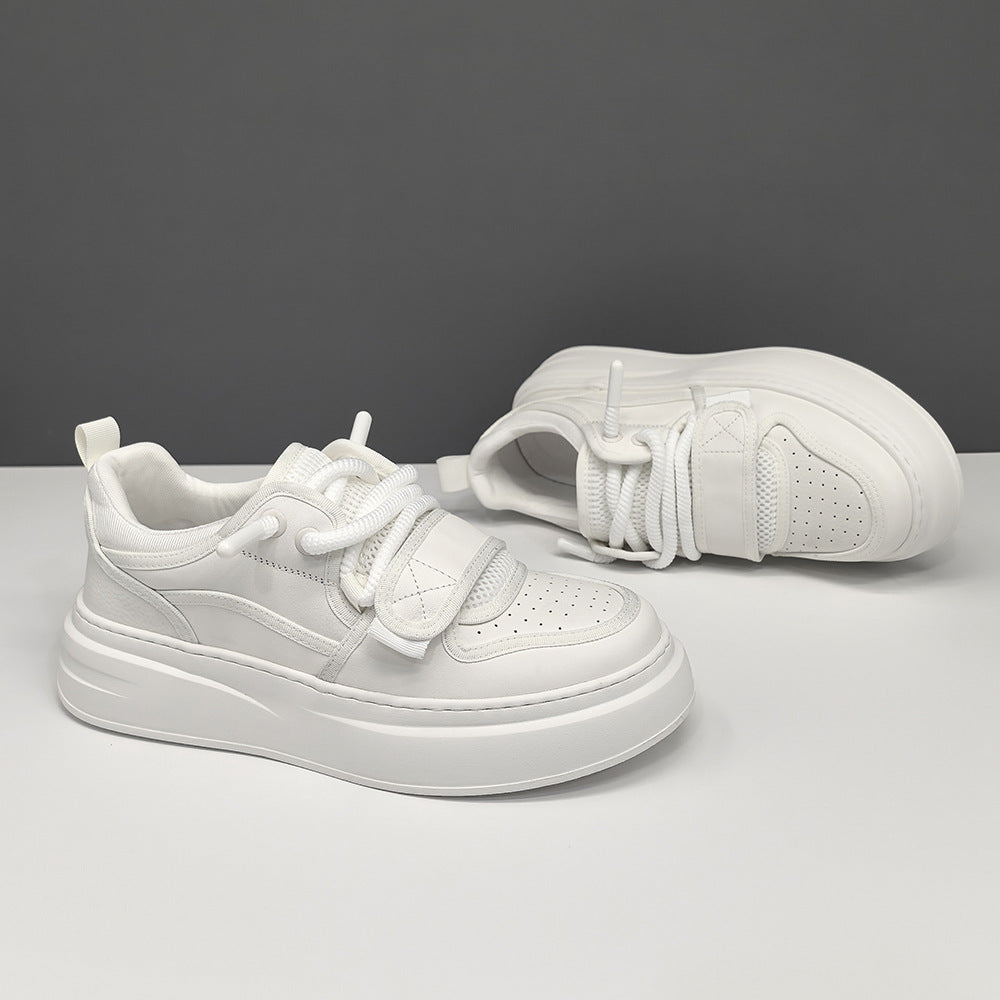 Men's First Layer Cowhide Breathable Board Fashionable Casual Shoes