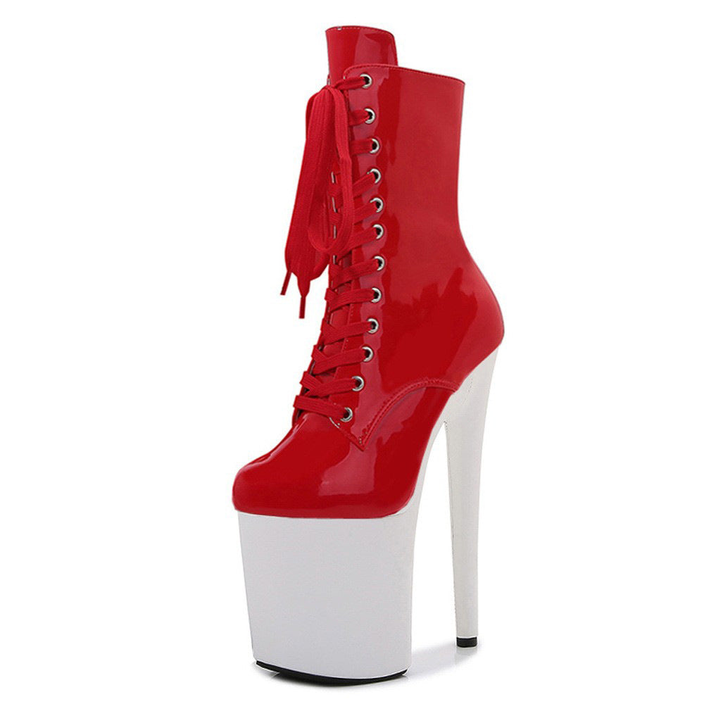 Women's Pole Dance Super High Platform Model Catwalk Nightclub Stage Boots