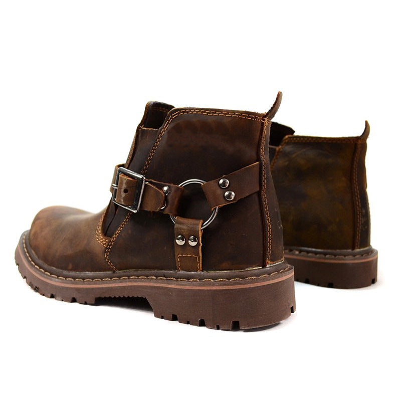 Men's Cowhide Outdoor Trendy Ankle Vintage Martin Boots