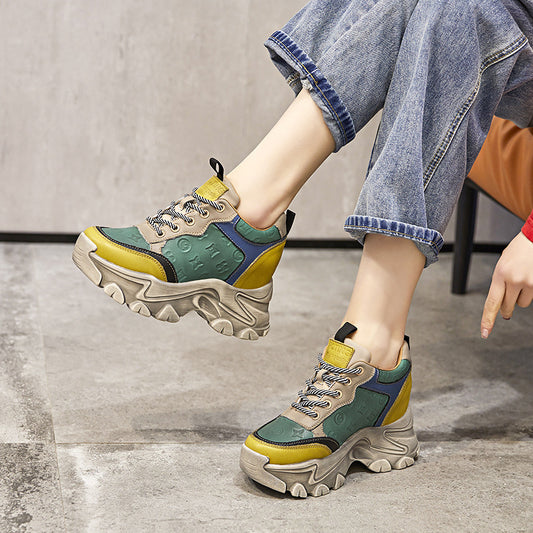 Women's Ethnic Style Height Increasing Insole Dad Small Women's Shoes