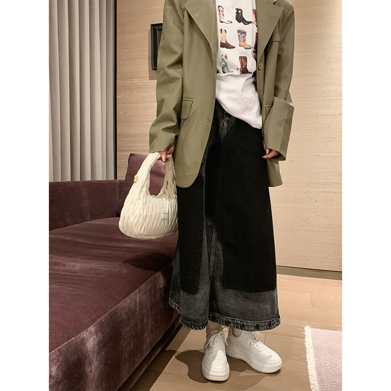 Women's White Genuine Elevator Platform Round Toe Sneakers
