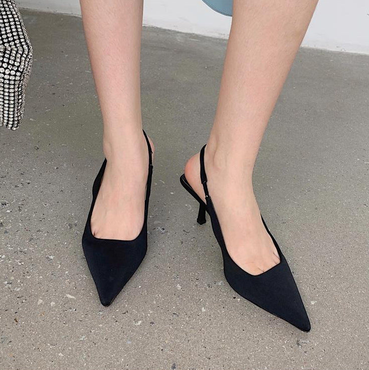 Women's Pointed Toe Stiletto Mid Back Empty Heels