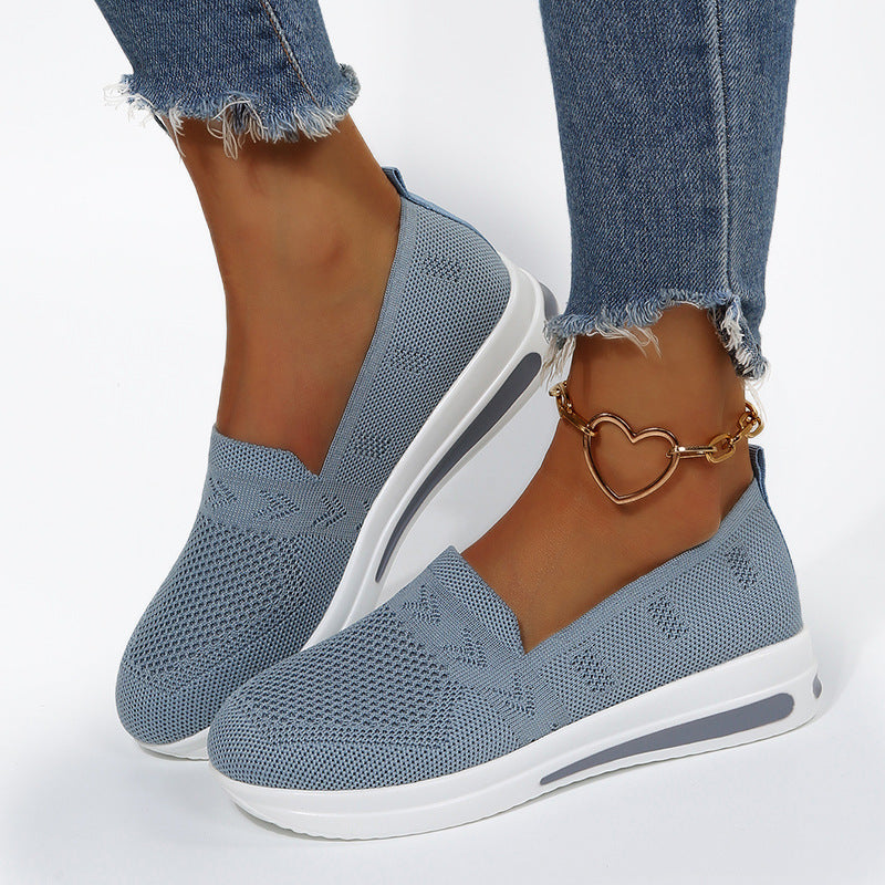 Women's Summer Oversized Flat Platform Wedge Sports Casual Shoes