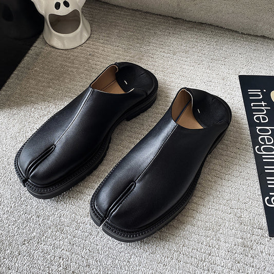 Design Slip-on Male Female Personality Horseshoe Men's Casual Leather Shoes