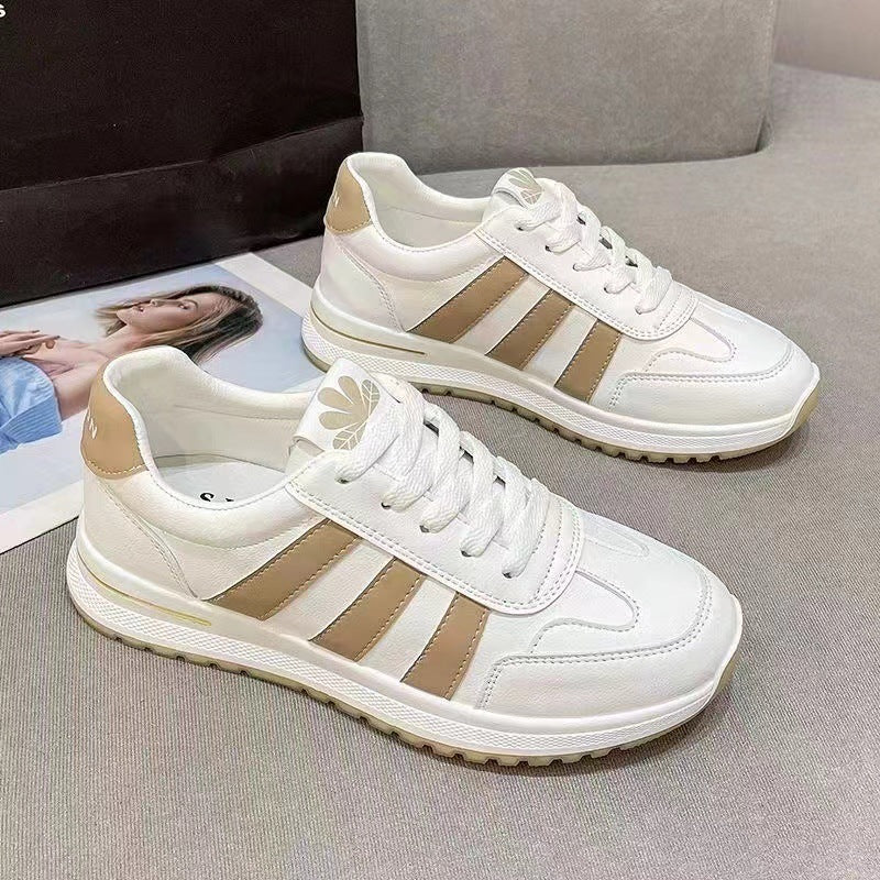 Women's Fashionable White Lightweight Comfortable Fashion Soft Sneakers