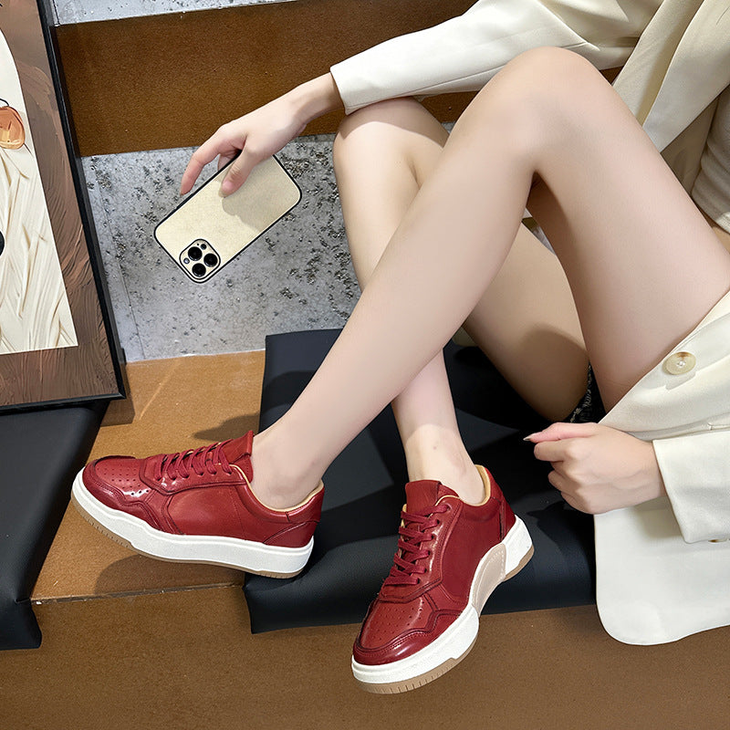 Women's Horse Autumn Sports Versatile Retro German Training Casual Shoes