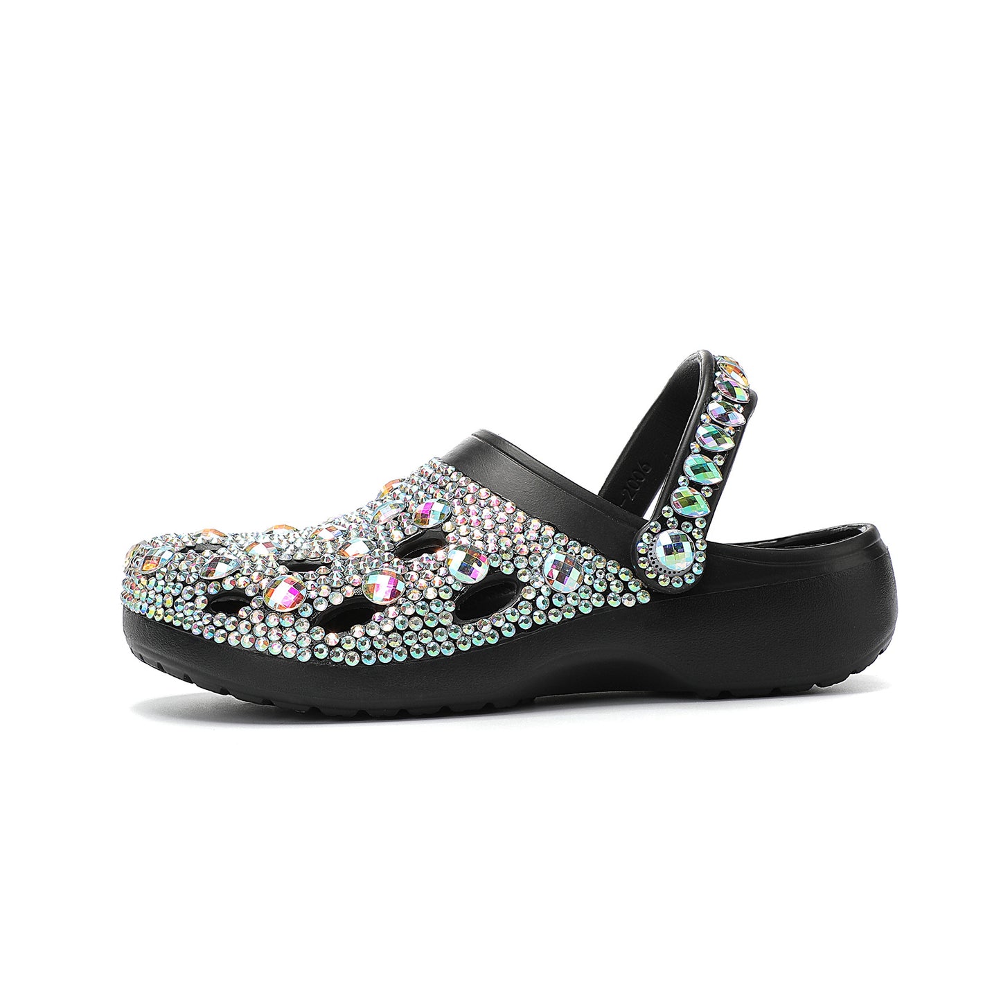 Women's Simple Hole Summer Diamond Studded Hand Platform Sandals