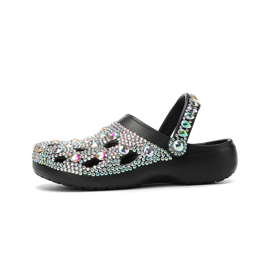Women's Simple Hole Summer Diamond Studded Hand Platform Sandals