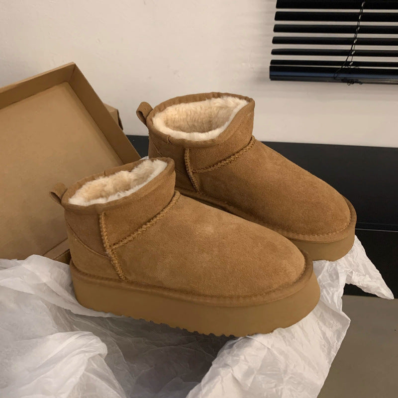 Women's Tube Height Increasing Warm With Veet Women's Snow Boots
