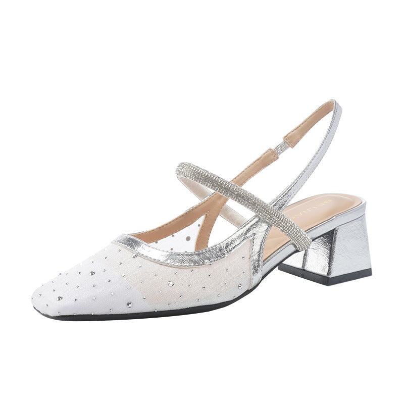 Women's Sier Mesh Polka Dot Toe Cap Women's Shoes