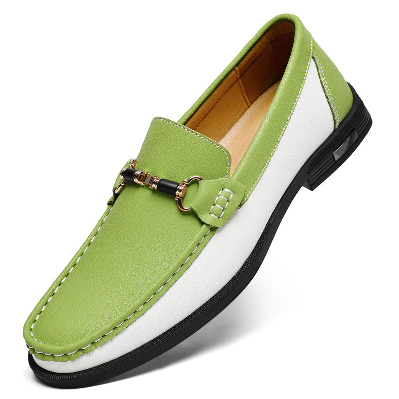 Men's Doug Large Size Korean Style Lazy Leather Shoes