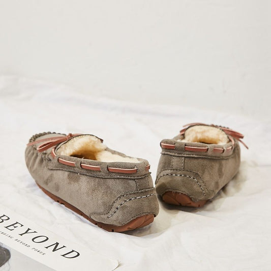 Women's Doug Fleece-lined Winter Korean Style Flat Mother Loafers