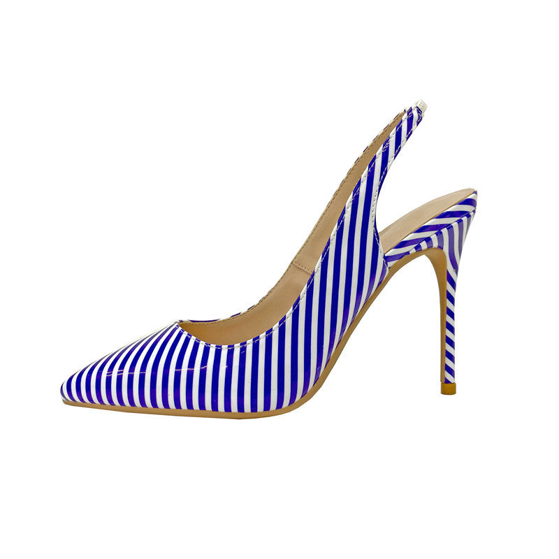 Closed Toe Slingback Sexy Stiletto Pointed Women's Fashion Shoes