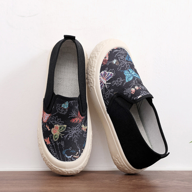 Women's Fisherman Fashionable Chinese Style Platform Slip-on Casual Shoes