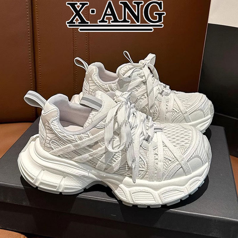 Women's & Men's Daddy Mesh Breathable Sports Thick Bottom Sneakers