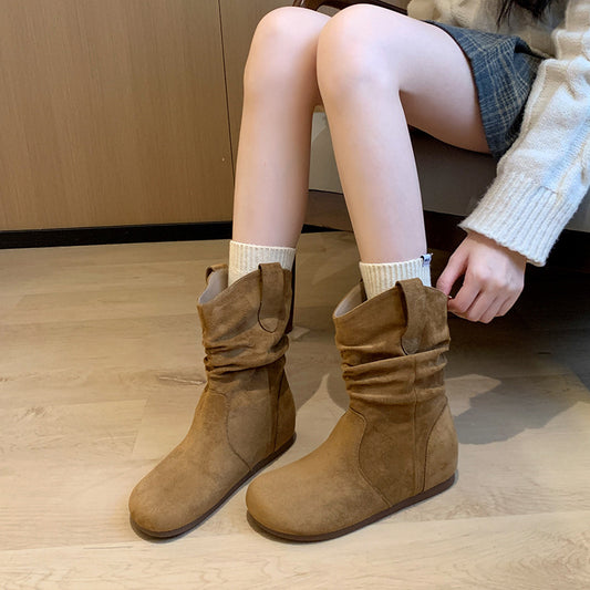 Women's Ankle Widened Fat Feet Pile Style Thick Leg Big Boots