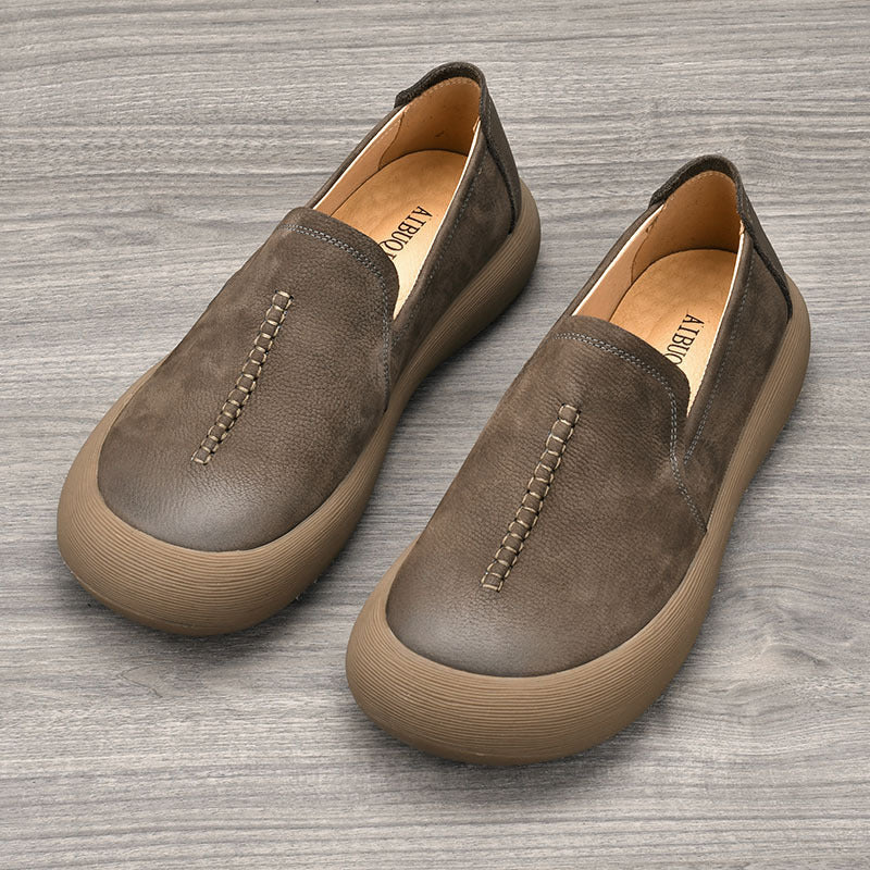 Men's Retro Comfortable Tendon Bottom Flat Pumps Men's Shoes