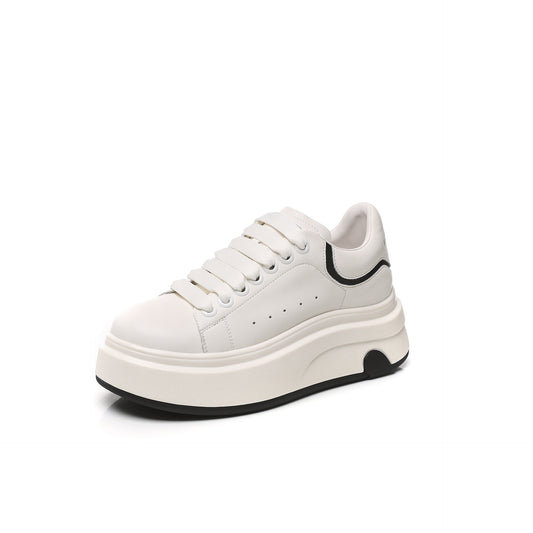 Women's Genuine Mcqueen White Spring Breathable Sports Versatile Trendy Sneakers