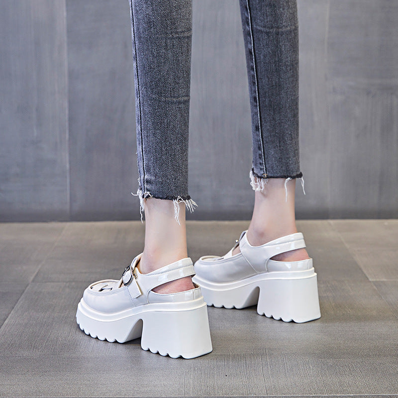 Women's Summer Roman Woven Pitcher Plant Platform Women's Shoes