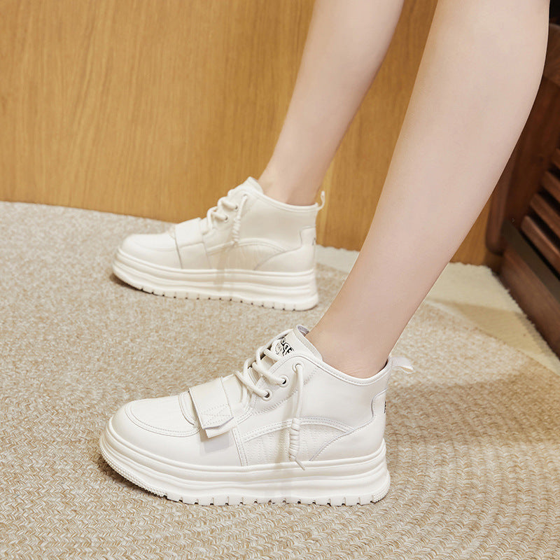 Women's Popular White Autumn Platform Breathable Casual Shoes