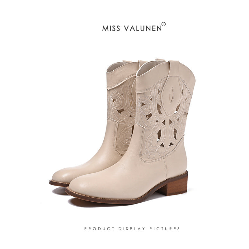 Miss Warren Summer Hollow Western Cowboy Women's Leather Boots