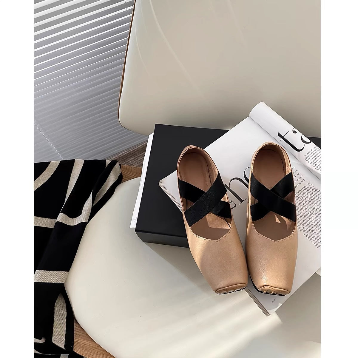 Women's Strap Pig Nose Mary Jane Retro Square Casual Shoes