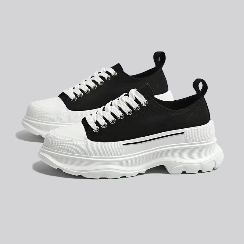 Women's Spring Thin Breathable Increased Platform Sports Couple Women's Canvas Shoes