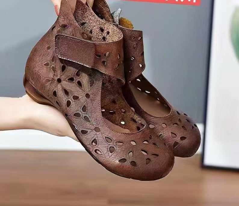 Women's National Style Handmade Hollow Single Ethnic Women's Casual Shoes