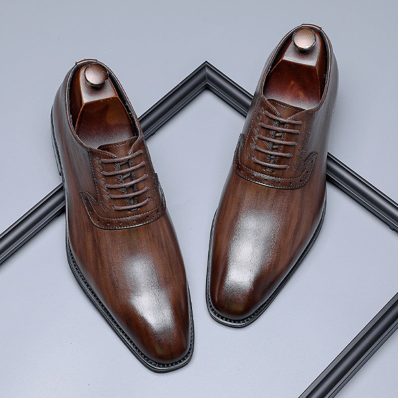 Men's British Style Formal Pointed Toe Wedding Men's Casual Shoes