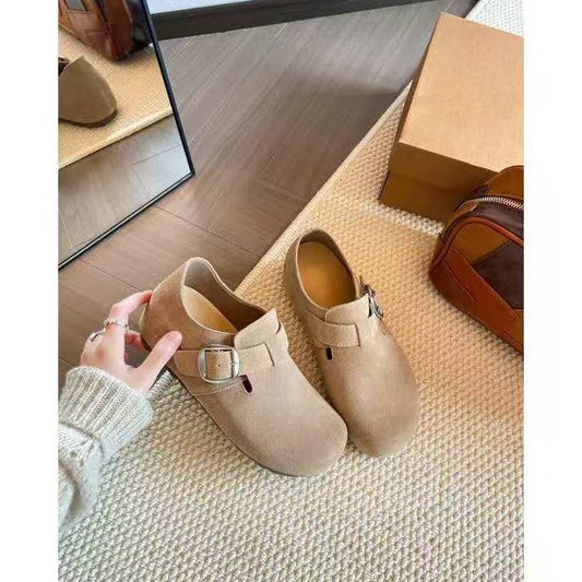 Women's Large Size Fashionable Elegant All-inclusive Slip-on Flat Slippers